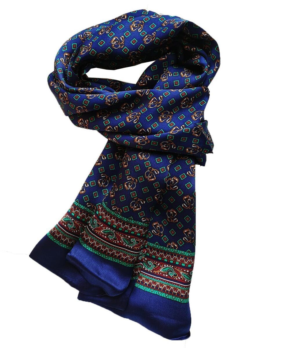 4793 100 Silk Scarf Double Layers Fashion Wrap Neckerchief Formal Business